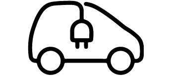 Electric car vehicle type icon